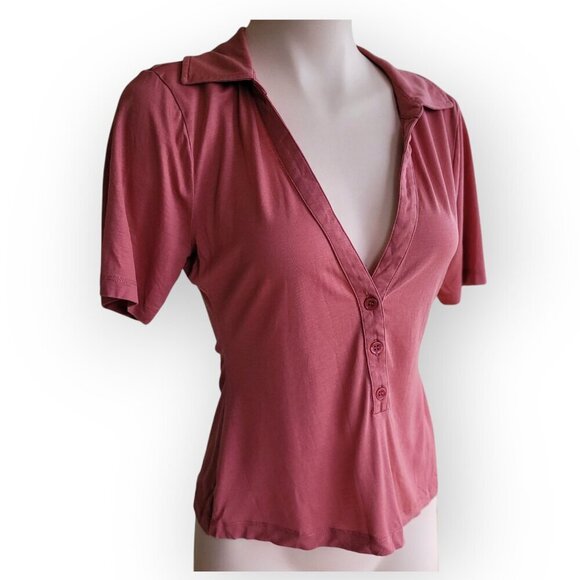 Revolve L'Academie Fernande Lyocell Top Deep Sea Coral M - Picture 3 of 13